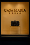 Pochette Gioiello Nera | Black Jewel Clutch Timeless Elegance | Casa Maria