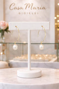 Sospiri di Perla Earrings | 14K Solid Gold | Freshwater Pearls | Casa Maria Gioielli