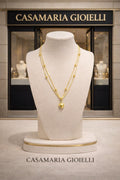 Cuore Milano”  | 18K Solid Gold Pendant Necklace | Modern Italian elegance | Casa Maria Gioielli