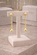 Orecchini Luce Dangling | 18K Vermeil Gold | 925 Sterling Silver | Lab Grown Diamond | CMG Collezione