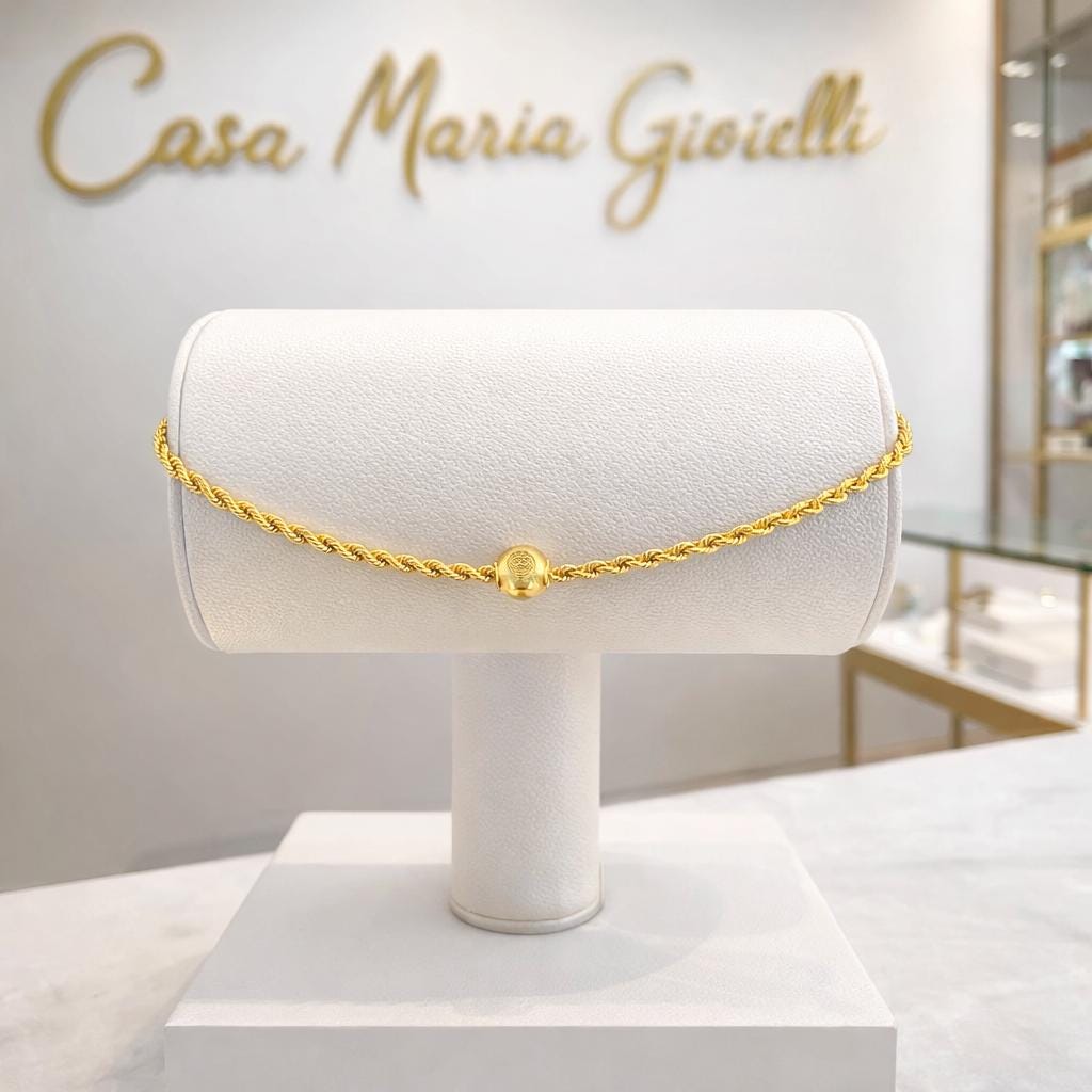 Bracciale Bella Vita Bracelet | 18K Pure Gold | Italian Sophistication | Casa Maria Gioielli