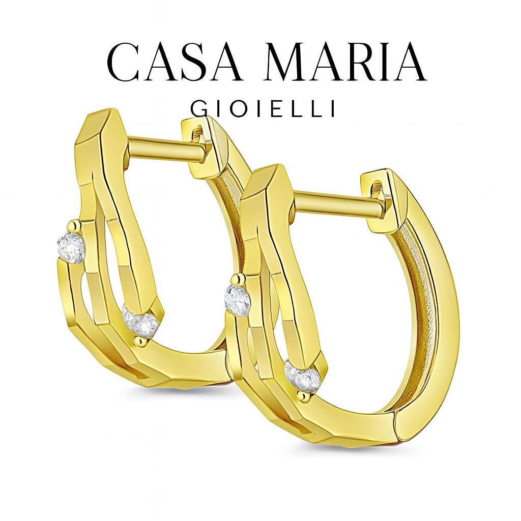 Splendore Quotidiano Hoops – 14k Yellow Gold - Lab Grown Diamonds - Casa Maria Gioielli  Orecchini Collection