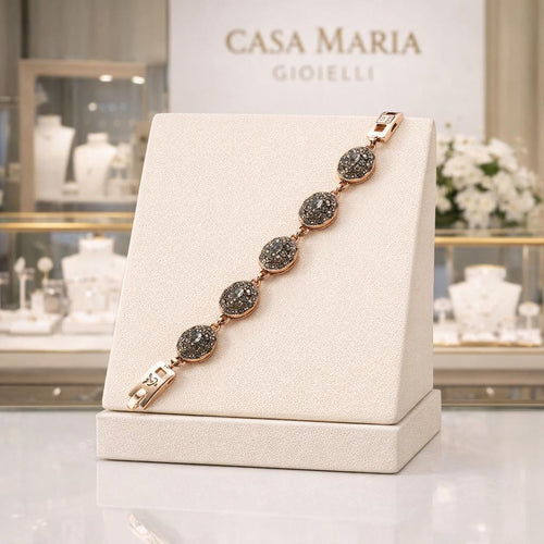 14K Gold Plated Crystal Bracelet – Vintage Style, Casa Maria Gioielli