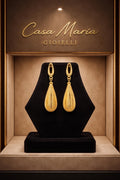Aria Dorata Dangle Earrings | 24K Hollow Yellow Gold | Italian Craftmanship | Casa Maria Gioielli