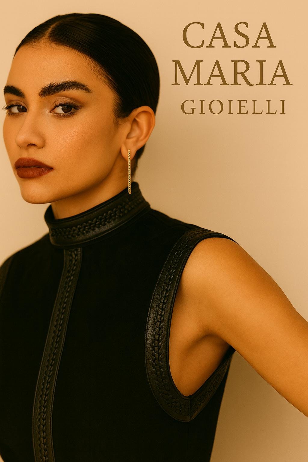 Leather & Suede Top: Modern Sleeveless Blouse, Italian Design