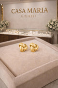 Nodo Raffinato Studs | 10K Solid Gold Knot Stud Earrings | Casa Maria Gioielli