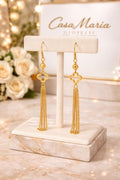 Tasselli di Sole Dangles | 24K Hollow Yellow Gold Earrings | Casa Maria Gioielli