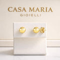 Orecchini “Luce d’Oro” Studs | 14K Solid Yellow Gold | Luminous Brilliance | Casa Maria Gioielli