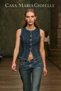 Gilet Mean Jean Vest Emodies Effortless Elegance Comfort By Casa Maria Gioiell Collezione