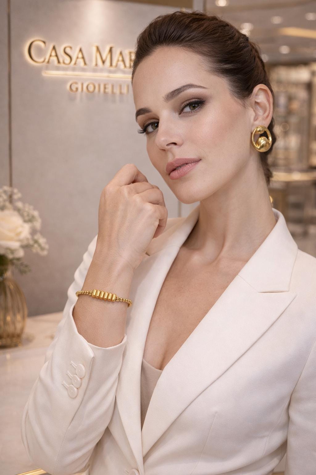 Aureo Intreccio Bracelet | 24K Hollow Yellow Gold | Casa Maria Gioielli