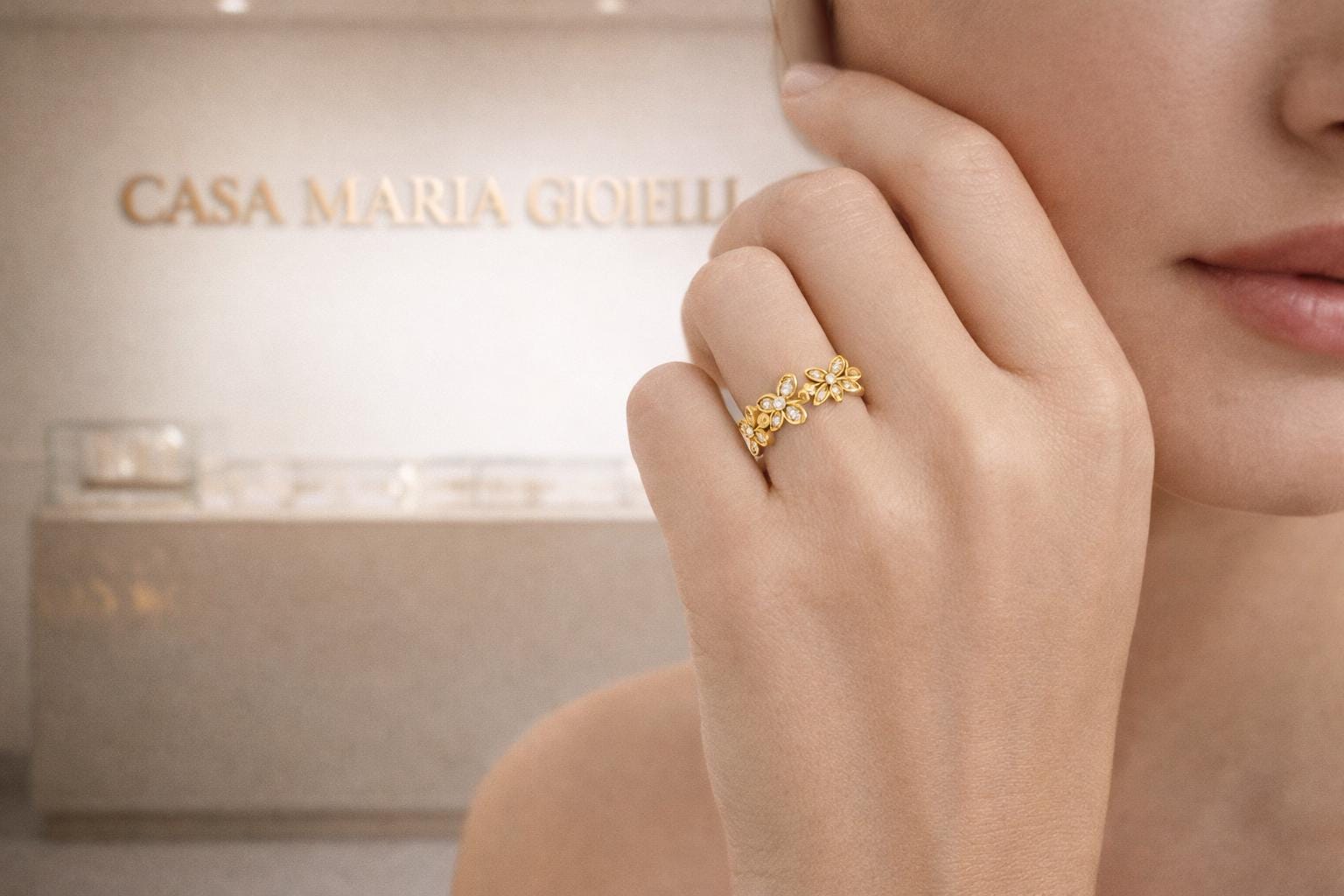 Petali d’Oro Ring | 14K Yellow Gold | Lab-Grown | Casa Maria Gioielli