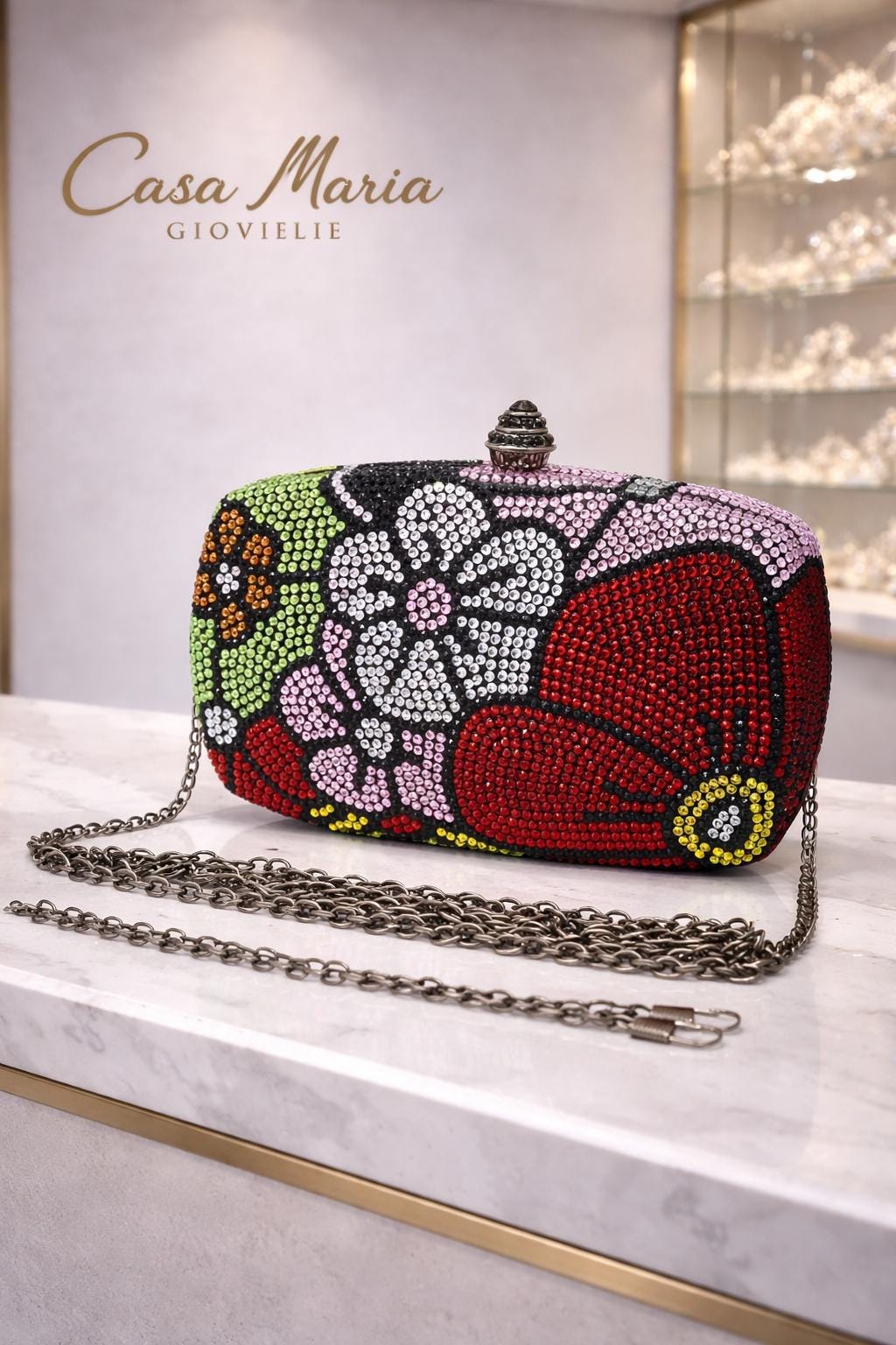 Pochette Fiorenza Notturna Clutch | Artistry Italian Elegance by Casa Maria Gioielli