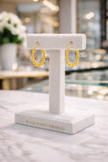 Orecchini Aura Hoops | 24K Hollow Yellow Gold Earrings | Timeless Beauty | Casa Maria Gioielli