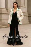 Giacca Scultorea Bianco Verde by Casa Maria Gioielli Effortless Sophistication