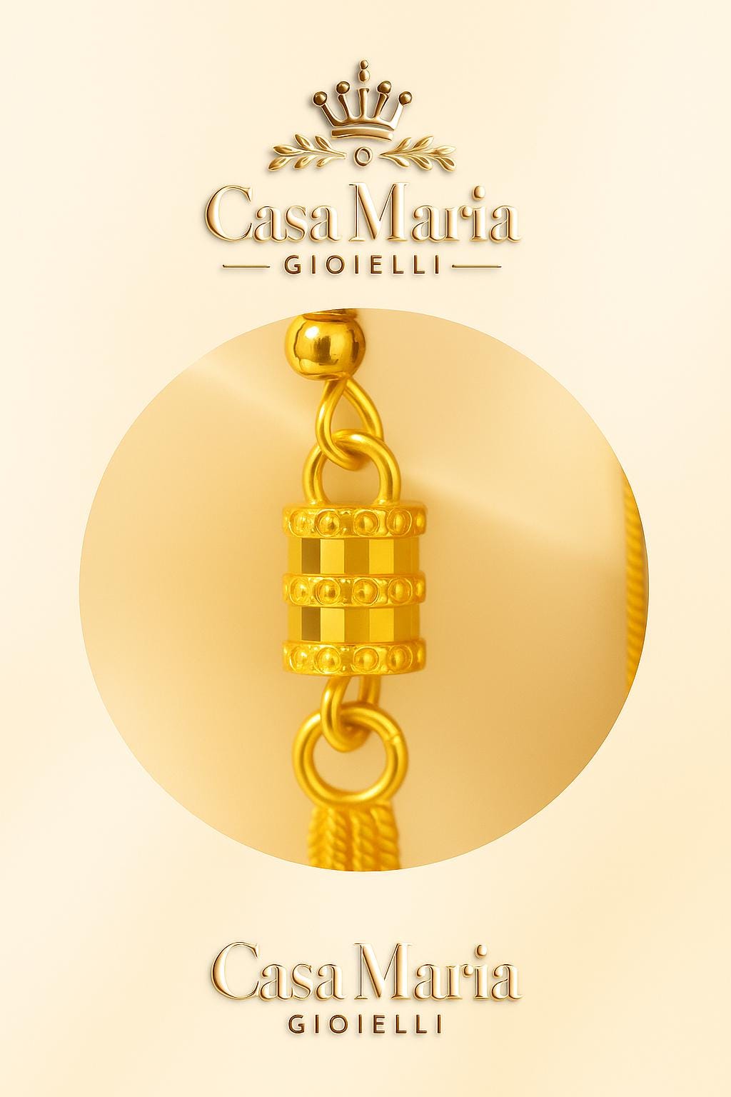 Aurora Tassel Drops – 18K Yellow Gold Dangle Earrings - Casa Maria Gioielli