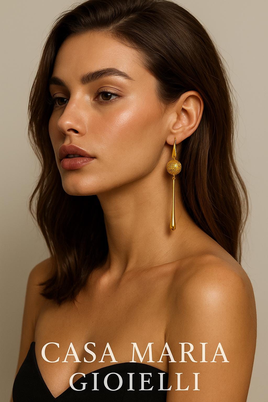 Sfera Filigrana d’Oro Earrings | Elegant 24k Hollow Yellow Gold | Casa Maria Gioielli