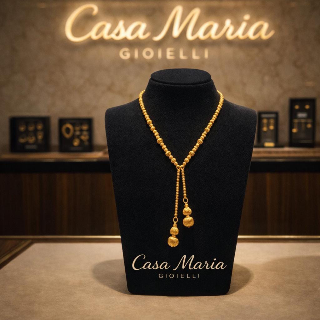 Luce Divina Extravaganza | 24K Hollow Yellow Gold | Casa Maria Gioielli Limited Edition