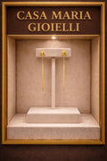 Linea Aurea Orecchini | 24K Hollow Yellow Gold Bar Earrings | Casa Maria Gioielli