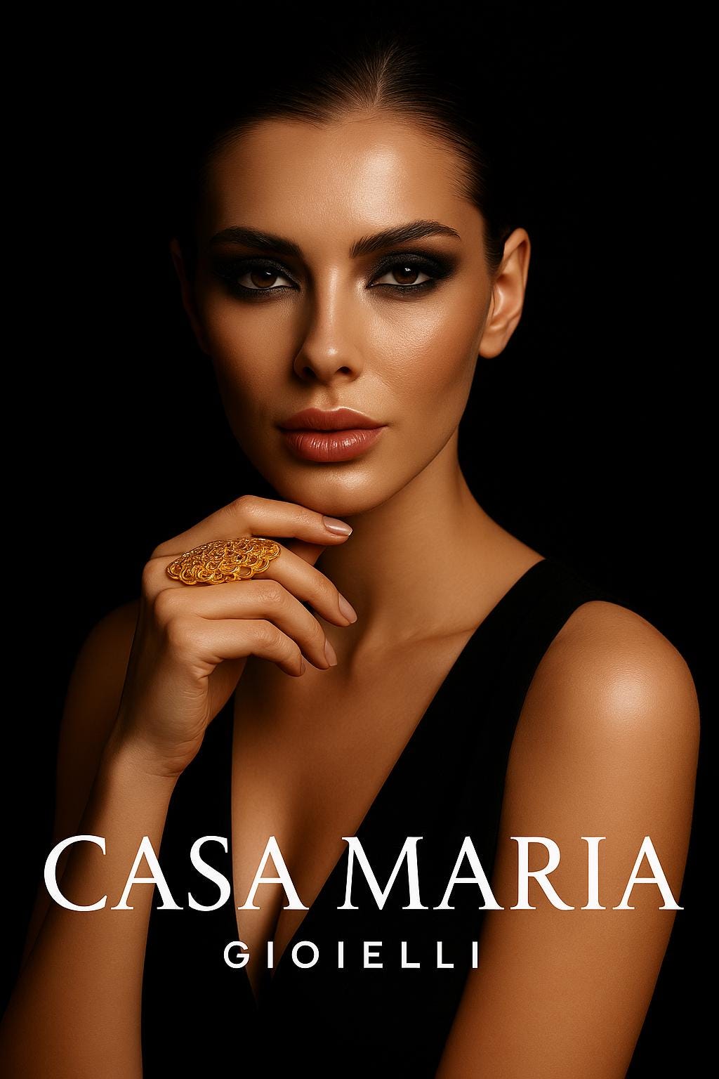 Fiore Dorato Ring  | 24K Hollow Yellow Gold | True Italian Celebration | Casa Maria Gioielli