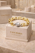 Bracciale Fortezza Bracelet | 18K Vermeil Gold | 925 Sterling Silver | Lab Grown Diamonds | CMG Collezione