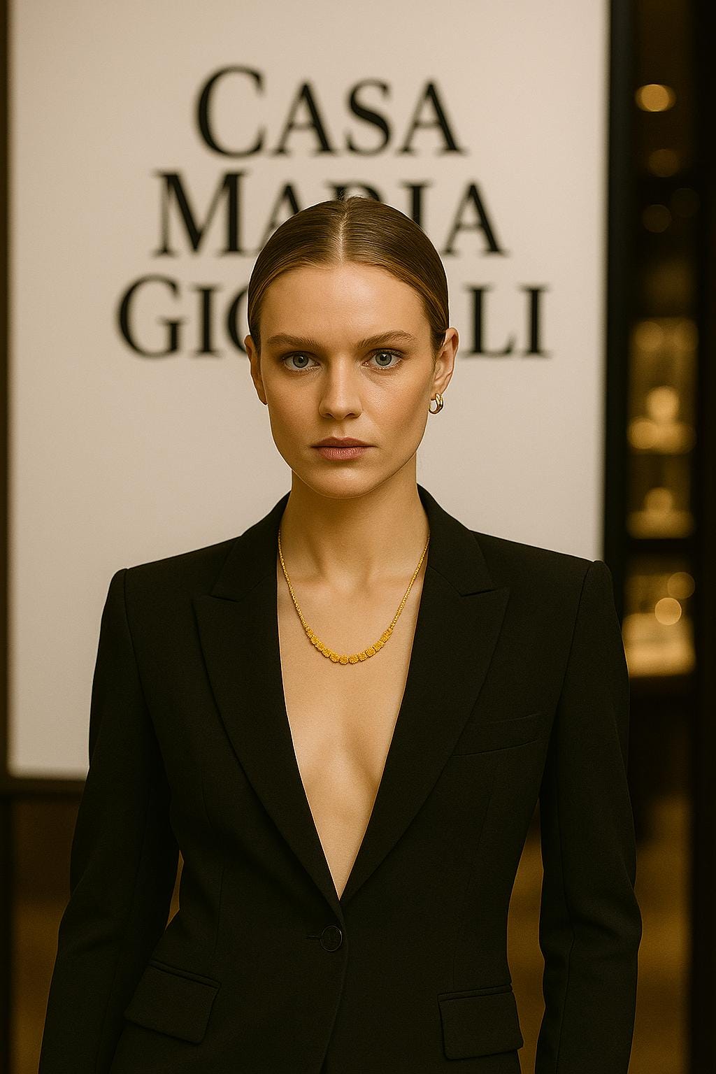 Collana Oro Tessuto Elegance | 24K Yellow Hollow Gold | Masterful Expression | Casa Maria Gioielli