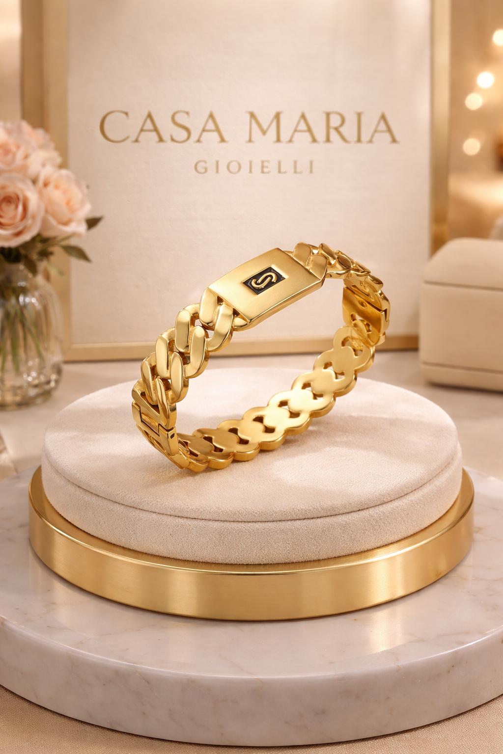Gold Horseshoe Buckle Bracelet | Argentium Sterling Silver Bangle