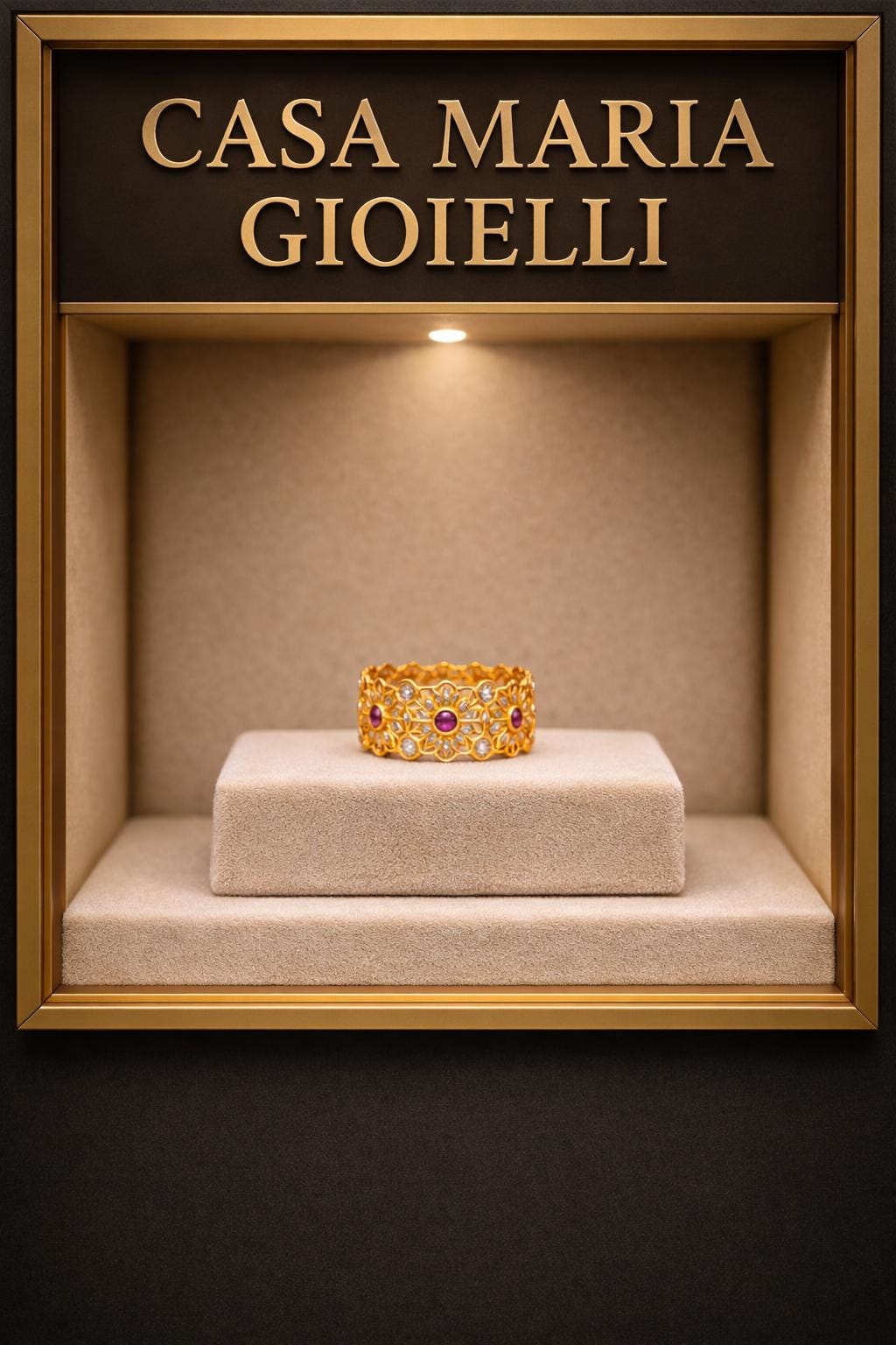 Fior di Scaglia Imperiale Ring | 24K Hollow Yellow Gold | Italian-Inspired Craftsmanship | Casa Maria Gioielli