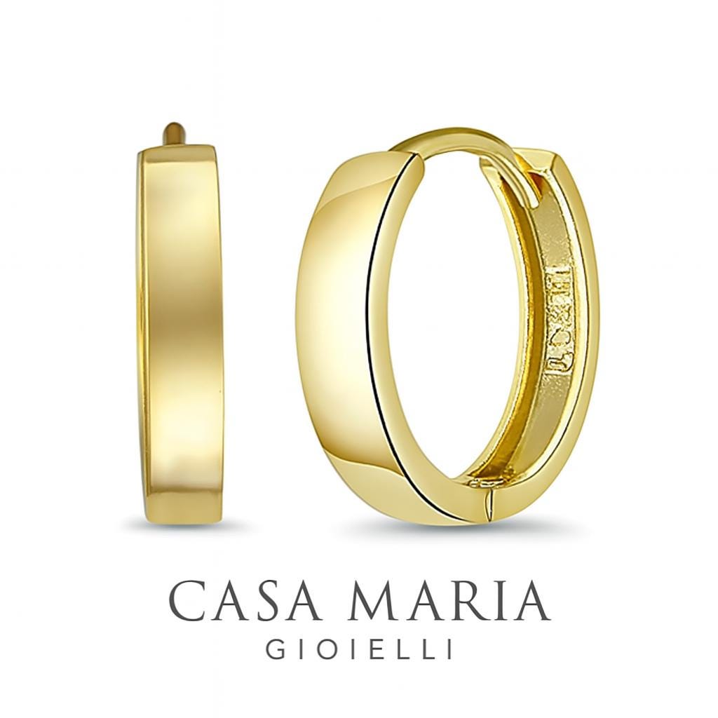 Cerchi Eleganza Oro Hoops  | 14k Real Gold  | Casa Maria Gioielli