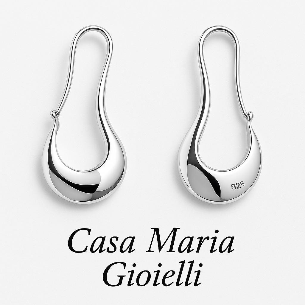 Linea di Curve Ring 925 Sterling Silver Casa Maria Gioielli
