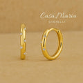 Gold Huggies: 14K Gold Plated Sterling Silver Hoop Earrings