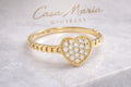 Cuore Forte | 14K Solid Gold Diamond Ring | Lab Grown Diamond vs-1 | Casa Maria Gioiellli