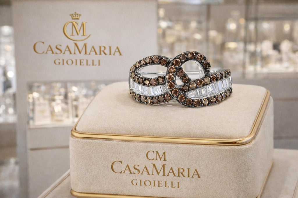 Anello Bagliore Ring | 925 Sterling Silver | Lab Grown Diamonds | Casa Maria Gioielli