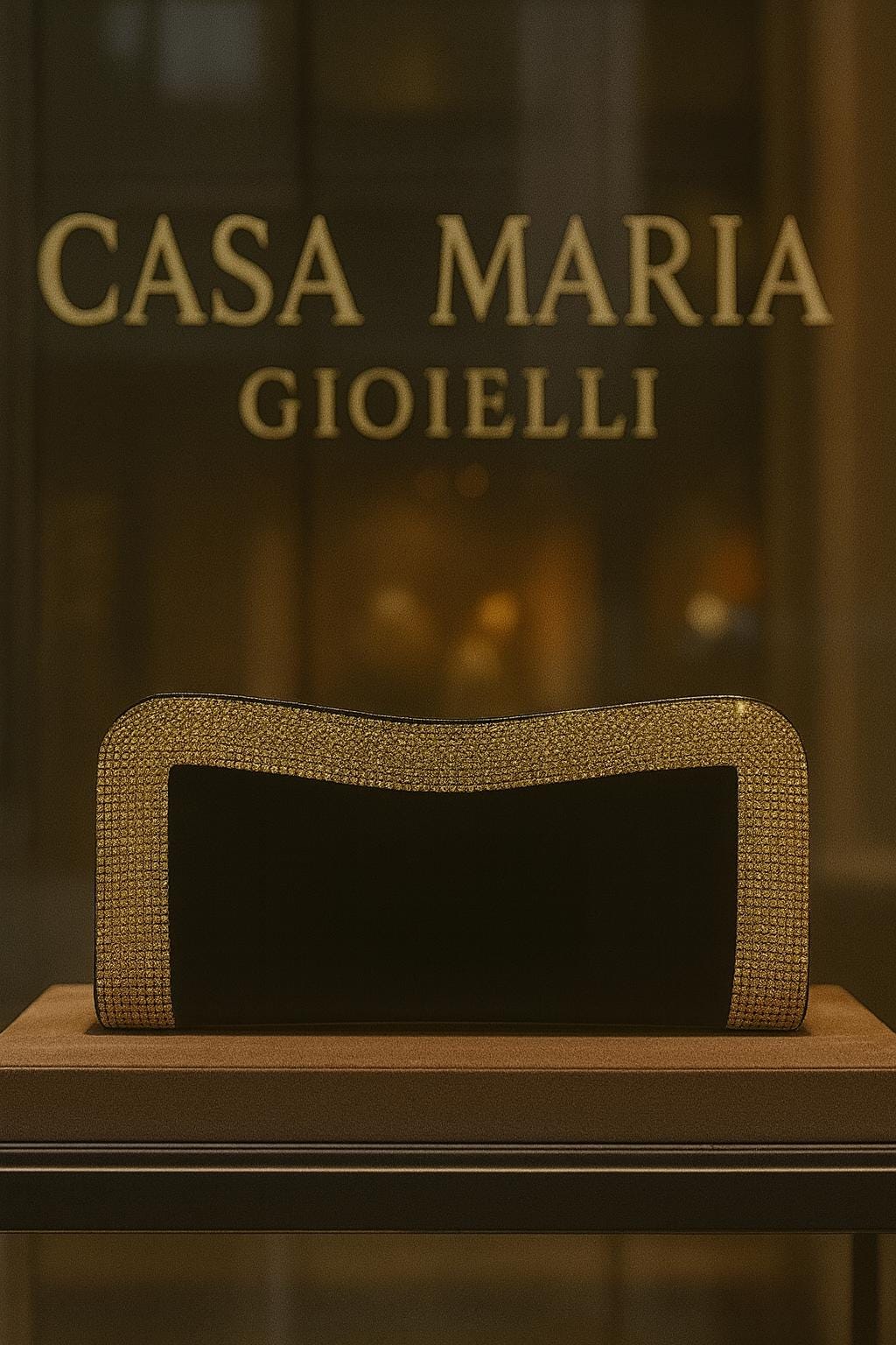 Luce Dorata Maria” Clutch | Exquisite Refined Glamour | Casa Maria Gioielli Collezione