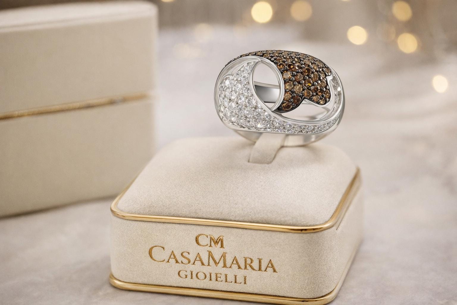 Anello Equilibrio Ring | Sterling Silver 925 | Lab Grown Diamonds | Casa Maria Gioielli