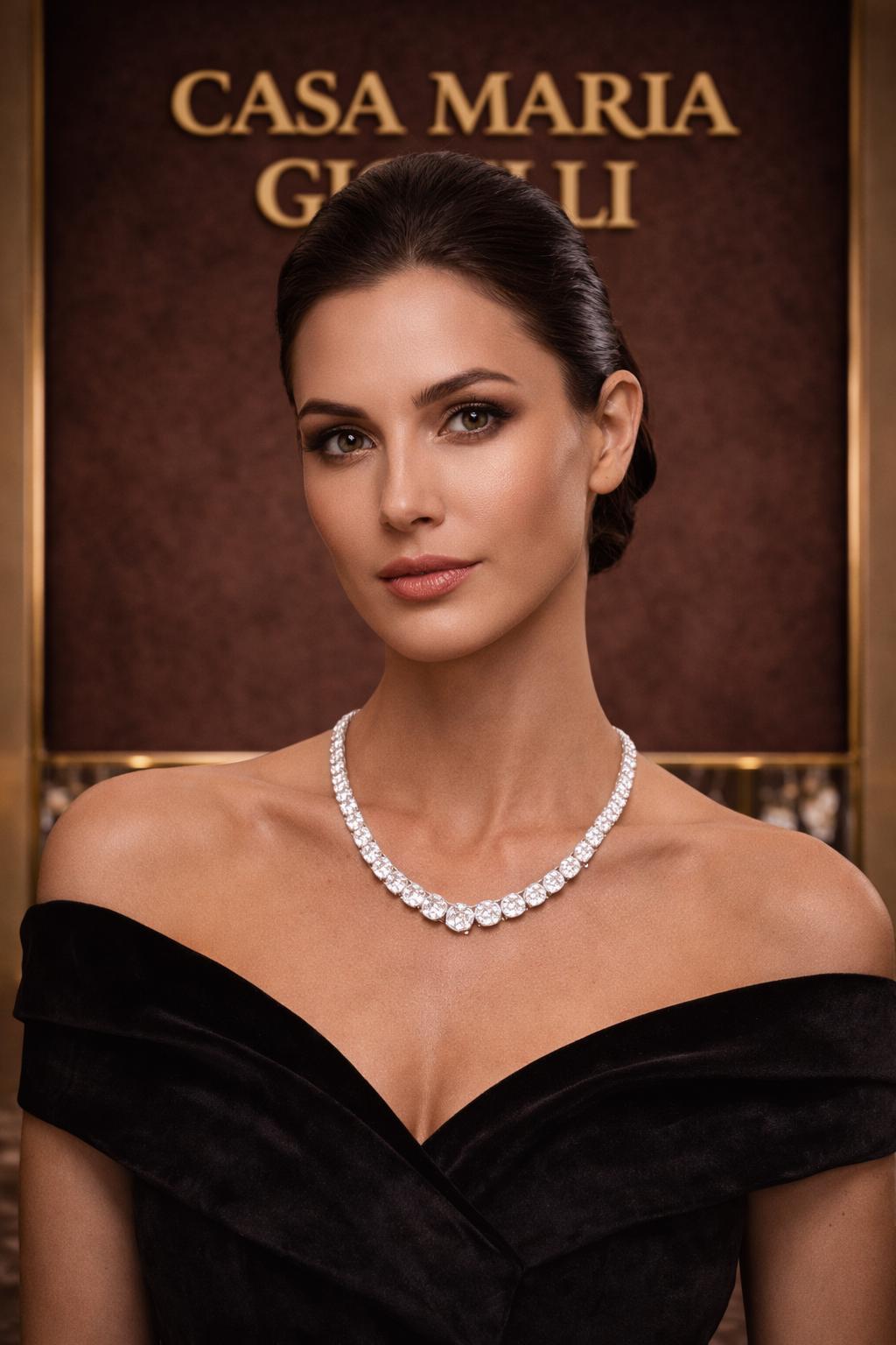 Lab-Grown Diamond Necklace | 925 Sterling Silver, Modern Elegance